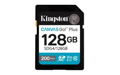 Kingston Karta pamięci Kingston Canvas Go Plus SDG4/128GB (128GB; Class U3, V30; Karta pamięci) Kingston Karta pamięci Kingston Canvas Go Plus SDG4/128GB (128GB; Class U3, V30; Karta pamięci)