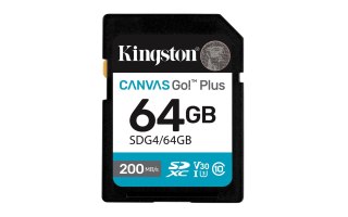 Kingston Karta pamięci Kingston Canvas Go Plus SDG4/64GB (64GB; Class U3, V30; Karta pamięci)