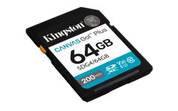 Kingston Karta pamięci Kingston Canvas Go Plus SDG4/64GB (64GB; Class U3, V30; Karta pamięci)
