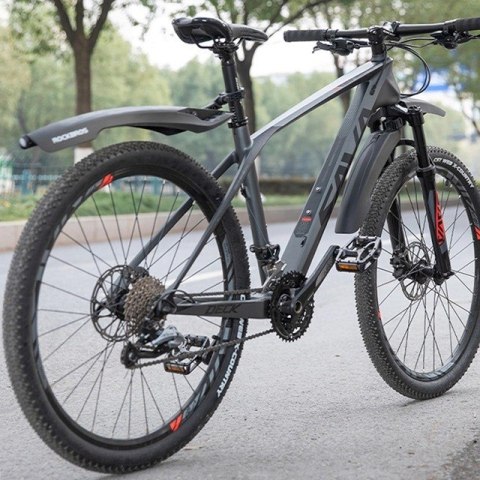 Rockbros Błotnik Rockbros DNB8001BK z czerwoną lampką LED - czarny