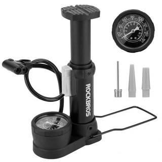 Rockbros Pompka rowerowa Rockbros 42610002001 podłogowa z manometrem - czarna