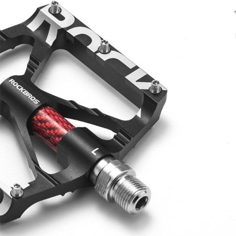 Rockbros Zestaw pedałów rowerowych Rockbros 37213071001 ze stopu aluminium - czarne Rockbros Zestaw pedałów rowerowych Rockbros 37213071001 ze stopu aluminium - czarne