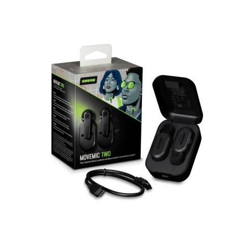 SHURE Shure MV-TWO-Z6 - Dwa bezprzewodowe mikrofony MoveMic MV-LAV, case ładujący (WYPRZEDAŻ) SHURE Shure MV-TWO-Z6 - Dwa bezprzewodowe mikrofony MoveMic MV-LAV, case ładujący (WYPRZEDAŻ)