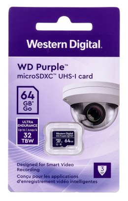 WD Karta pamięci WD Purple microSDXC WDD064G1P0C (64GB; Class 10, Class U1)
