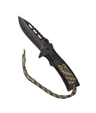 MIL-TEC Nóż składany Mil-Tec Paracord z krzesiwem - Camo