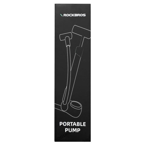 Rockbros Pompka rowerowa Rockbros 42310006001 z manometrem - czarna Rockbros Pompka rowerowa Rockbros 42310006001 z manometrem - czarna