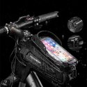 Rockbros Sakwa rowerowa Rockbros B68-1 na ramę pancerna z kieszonką na telefon 1.7l - czarna Rockbros Sakwa rowerowa Rockbros B68-1 na ramę pancerna z kieszonką na telefon 1.7l - czarna