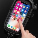 Rockbros Sakwa rowerowa Rockbros B68-1 na ramę pancerna z kieszonką na telefon 1.7l - czarna Rockbros Sakwa rowerowa Rockbros B68-1 na ramę pancerna z kieszonką na telefon 1.7l - czarna