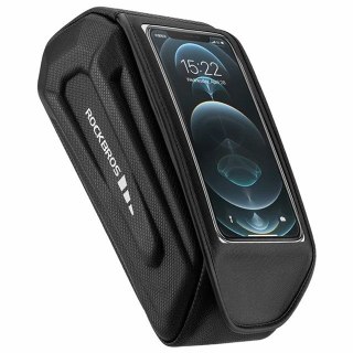 Rockbros Torba rowerowa Rockbros 30120064001 wodoodporna na ramę z pokrowcem na telefon - czarna