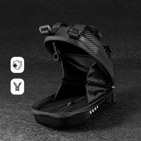 Rockbros Torba rowerowa Rockbros B62-1 na kierownicę lub ramę 3 l - czarna Rockbros Torba rowerowa Rockbros B62-1 na kierownicę lub ramę 3 l - czarna