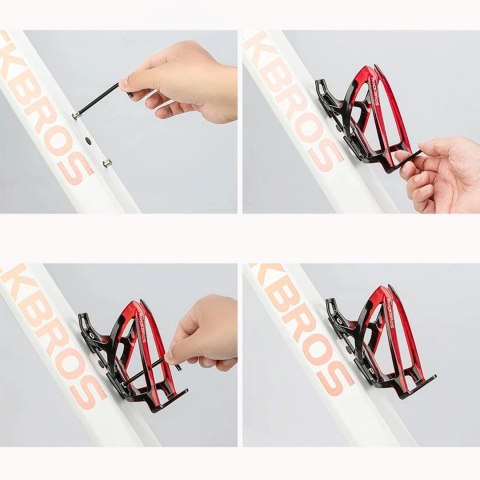 Rockbros Uchwyt rowerowy Rockbros FK338 na bidon - czarno-czerwony Rockbros Uchwyt rowerowy Rockbros FK338 na bidon - czarno-czerwony
