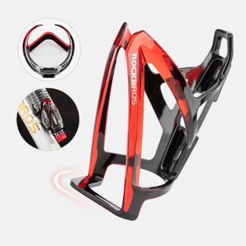 Rockbros Uchwyt rowerowy Rockbros FK338 na bidon - czarno-czerwony Rockbros Uchwyt rowerowy Rockbros FK338 na bidon - czarno-czerwony