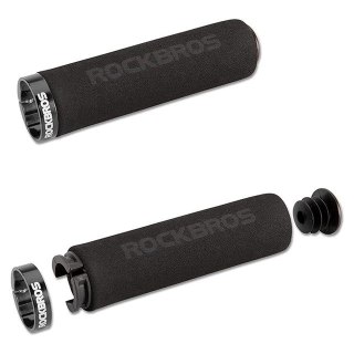 Rockbros Uchwyty rowerowe Rockbros BT1001BKBK z gąbki na kierownicę - czarne