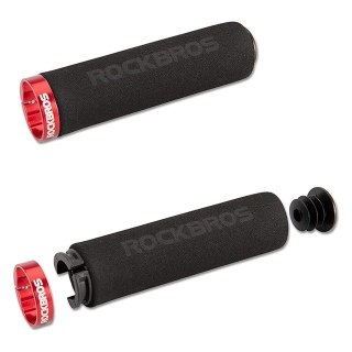 Rockbros Uchwyty rowerowe Rockbros BT1001BKRD z gąbki na kierownicę - czarno-czerwone