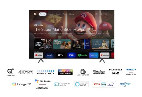 TCL Telewizor TCL 55C655 QLED 55'' 4K Ultra HD Google TV Dolby Atmos DVB-T2 Czarny (WYPRZEDAŻ) TCL Telewizor TCL 55C655 QLED 55'' 4K Ultra HD Google TV Dolby Atmos DVB-T2 Czarny (WYPRZEDAŻ)