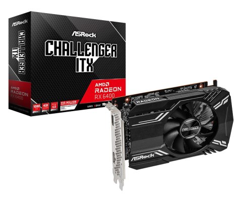 Asrock Karta graficzna ASRock Radeon RX 6400 Challenger ITX 4GB (WYPRZEDAŻ) Asrock Karta graficzna ASRock Radeon RX 6400 Challenger ITX 4GB (WYPRZEDAŻ)