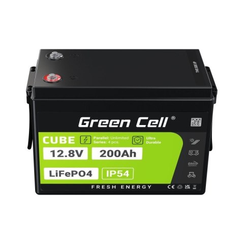 Green Cell GREEN CELL AKUMULATOR LIFEPO4 CUBE 200AH 12V/12.8V 2560WH LFPGC12V200AH Green Cell GREEN CELL AKUMULATOR LIFEPO4 CUBE 200AH 12V/12.8V 2560WH LFPGC12V200AH