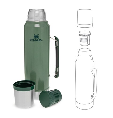 STANLEY Stanley termos LEGENDARY CLASSIC - HAMMERTONE GREEN 1L STANLEY Stanley termos LEGENDARY CLASSIC - HAMMERTONE GREEN 1L