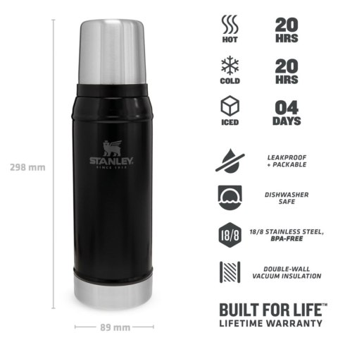 STANLEY Stanley termos LEGENDARY CLASSIC - MATTE BLACK 0,75L STANLEY Stanley termos LEGENDARY CLASSIC - MATTE BLACK 0,75L