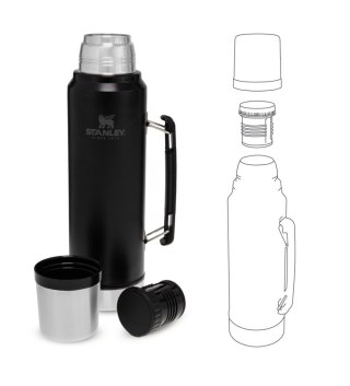 STANLEY Stanley termos LEGENDARY CLASSIC - MATTE BLACK 1L