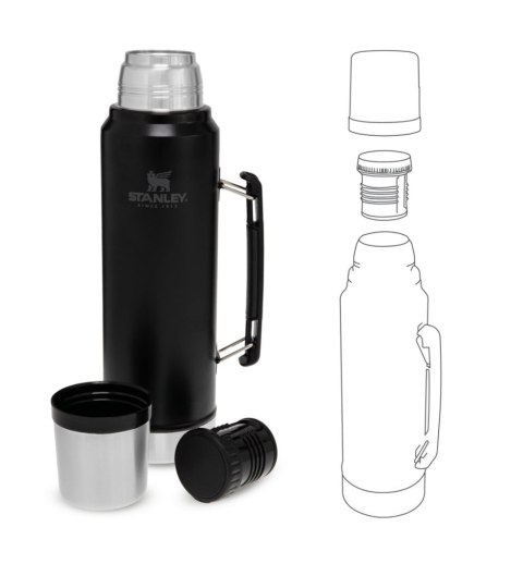 STANLEY Stanley termos LEGENDARY CLASSIC - MATTE BLACK 1L STANLEY Stanley termos LEGENDARY CLASSIC - MATTE BLACK 1L