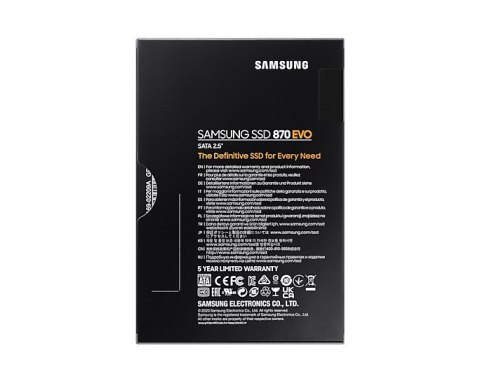 Samsung Dysk SSD Samsung 870 EVO 500GB MZ-77E500BW SATA Samsung Dysk SSD Samsung 870 EVO 500GB MZ-77E500BW SATA