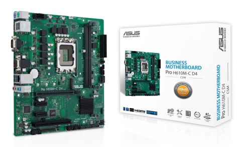 ASUS Płyta główna ASUS PRO H610M-C D4-CSM ASUS Płyta główna ASUS PRO H610M-C D4-CSM