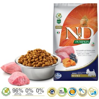 Farmina FARMINA N&D Pumpkin Lamb&Blueberry Mini Adult - sucha karma dla psa - 7 kg