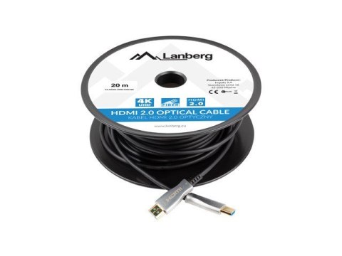 Lanberg LANBERG KABEL HDMI M/M V2.0 20M OPTYCZNY AOC CA-HDMI-20FB-0200-BK