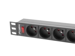 Lanberg Listwa RACK Lanberg PDU-09E-0300-BK (7 x UTE; 16 A (3680 W); 3m; kolor czarny)