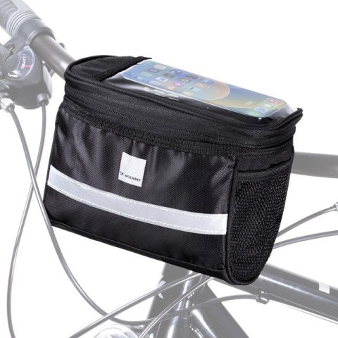 Wozinsky Wozinsky torba rowerowa na kierownicę z etui na telefon 2 l czarny (WBB12BK) Wozinsky Wozinsky torba rowerowa na kierownicę z etui na telefon 2 l czarny (WBB12BK)