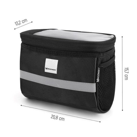 Wozinsky Wozinsky torba rowerowa na kierownicę z etui na telefon 2 l czarny (WBB12BK) Wozinsky Wozinsky torba rowerowa na kierownicę z etui na telefon 2 l czarny (WBB12BK)