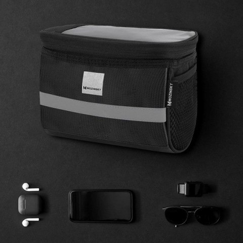 Wozinsky Wozinsky torba rowerowa na kierownicę z etui na telefon 2 l czarny (WBB12BK) Wozinsky Wozinsky torba rowerowa na kierownicę z etui na telefon 2 l czarny (WBB12BK)