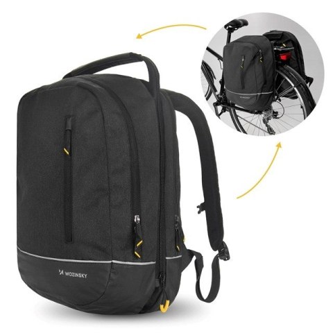 Wozinsky Wozinsky torba rowerowa podwójna plecak 2w1 30l czarna (WBB30BK) Wozinsky Wozinsky torba rowerowa podwójna plecak 2w1 30l czarna (WBB30BK)