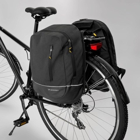 Wozinsky Wozinsky torba rowerowa podwójna plecak 2w1 30l czarna (WBB30BK) Wozinsky Wozinsky torba rowerowa podwójna plecak 2w1 30l czarna (WBB30BK)