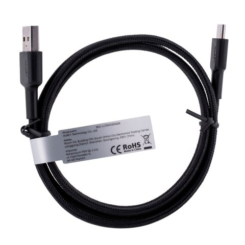 AUKEY AUKEY CB-CD30 KABEL USB-C QC PD 0.9M 3A NYLON AUKEY AUKEY CB-CD30 KABEL USB-C QC PD 0.9M 3A NYLON