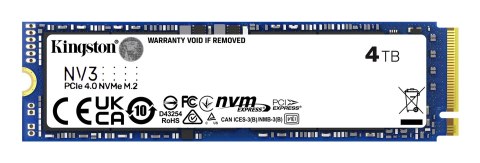 Kingston Kingston DYSK SSD 4000G NV3 M.2 2280 PCIe 4.0 NVMe Kingston Kingston DYSK SSD 4000G NV3 M.2 2280 PCIe 4.0 NVMe