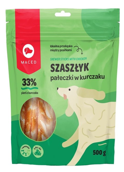 MACED MACED Przysmak dla psa - pałeczki wołowe białe z kurczakiem 500g MACED MACED Przysmak dla psa - pałeczki wołowe białe z kurczakiem 500g