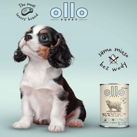 OLLO Ollo Puppy Umami Woł. żwacze z Kaczą Wątrobą 850g OLLO Ollo Puppy Umami Woł. żwacze z Kaczą Wątrobą 850g