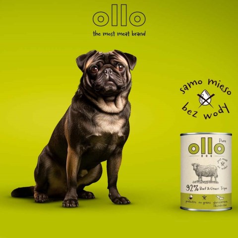 OLLO Ollo Pure Wołowina zielone Żwacze 850g OLLO Ollo Pure Wołowina zielone Żwacze 850g