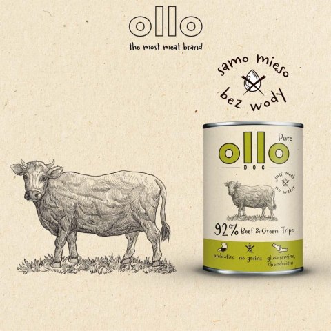 OLLO Ollo Pure Wołowina zielone Żwacze 850g OLLO Ollo Pure Wołowina zielone Żwacze 850g