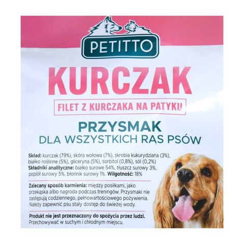PETITTO PETITTO Filet na patyku z kurczaka 500G PETITTO PETITTO Filet na patyku z kurczaka 500G