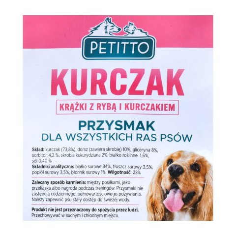 PETITTO PETITTO Krążki z rybą i kurczakiem 500G PETITTO PETITTO Krążki z rybą i kurczakiem 500G