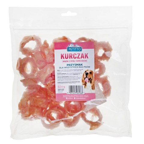 PETITTO PETITTO Krążki z rybą i kurczakiem 500G PETITTO PETITTO Krążki z rybą i kurczakiem 500G