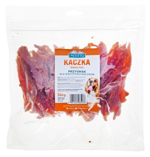 PETITTO PETITTO Miękkie piersi z kaczki - przysmak dla psa - 500 g PETITTO PETITTO Miękkie piersi z kaczki - przysmak dla psa - 500 g