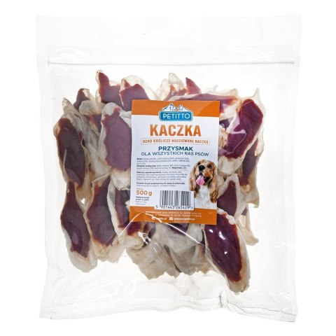 PETITTO PETITTO Ucho królicze nadziewane kaczką 500G PETITTO PETITTO Ucho królicze nadziewane kaczką 500G