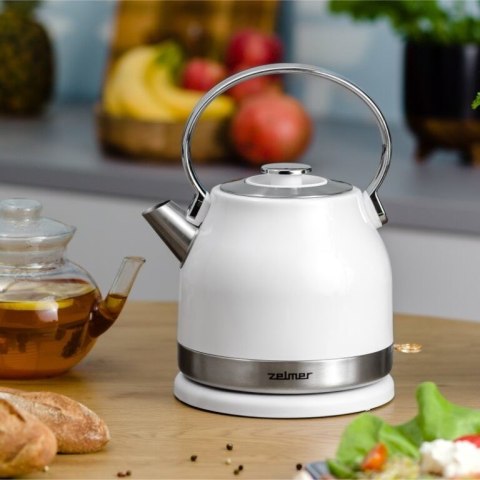 Czajnik 2200W 1,7L Biały/Inox ZELMER ZCK7940 Czajnik 2200W 1,7L Biały/Inox ZELMER ZCK7940
