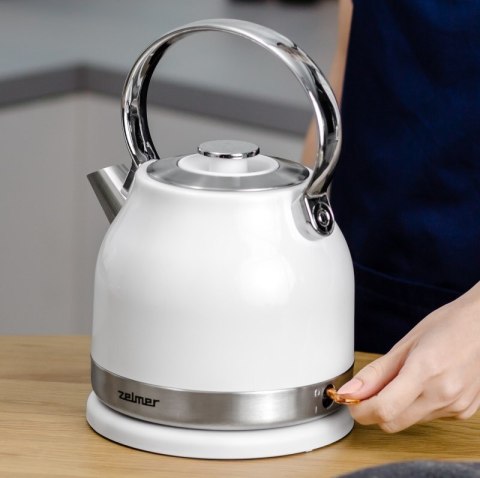 Czajnik 2200W 1,7L Biały/Inox ZELMER ZCK7940 Czajnik 2200W 1,7L Biały/Inox ZELMER ZCK7940