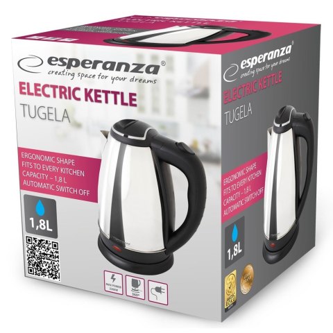 ESPERANZA CZAJNIK ELEKTRYCZNY TUGELA 1.8 L SREBRNY EKK104S ESPERANZA CZAJNIK ELEKTRYCZNY TUGELA 1.8 L SREBRNY EKK104S