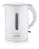 SEVERIN SEVERIN CZAJNIK ELEKTR. BIAŁY, PLASTIK, POJ. 1,7 L, ZAKRYTA GRZAŁKA, DUŻY OTWÓR, DŁ. PRZEWODU 70 CM, MOC 2200W WK4325